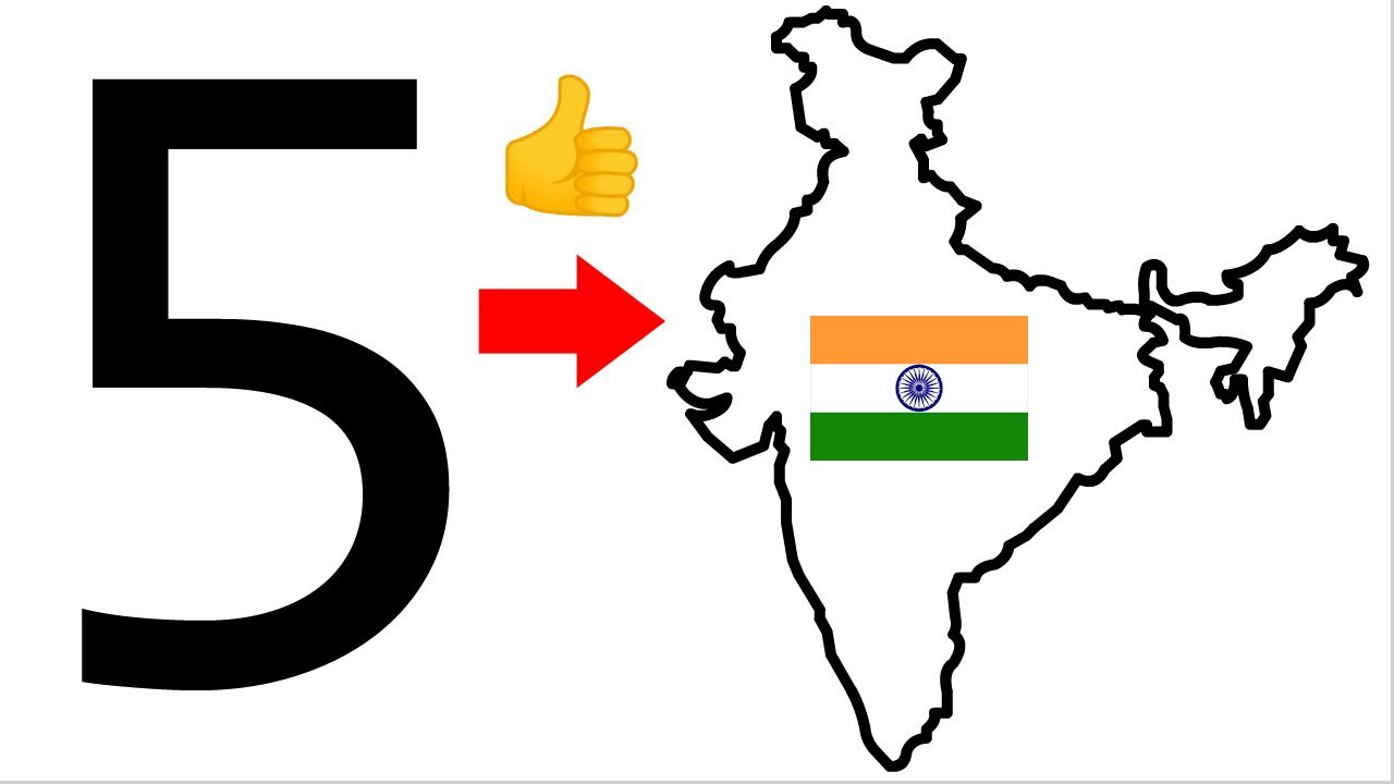 How to draw map of India outline - Draw india map easy method from ...