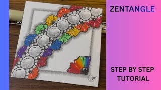 Zentangle Pattern -Rainbow Bridge By Sarrah Harrison
