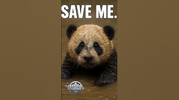 "Rescuing a Baby Panda from the Flood 💔🐼 #animalrescue
