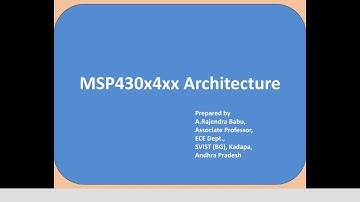 MSP430x4xx Architecture