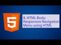How to Create A Navigation Bar using HTML and CSS | How to Create Responsive NavBar | html course
