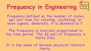 Frequency in Engineering and Physics