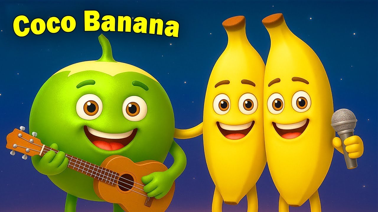 Frutas Bailando 🥥🍌 Coco y Banana Bailando 🎶 Canciones Infantiles Divertidas