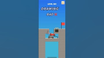 draw bridge puzzle game play level 651🚘 #gaming #drawing #Shorts