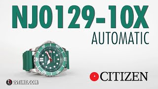 Citizen NJ0129-10X Green Dial Automatic Sport Watch