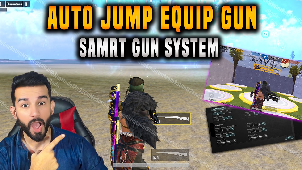 How To Auto Equip Gun While Jumping In Pubg Mobile Wow Map | Get Gun When Jumping Wow Map