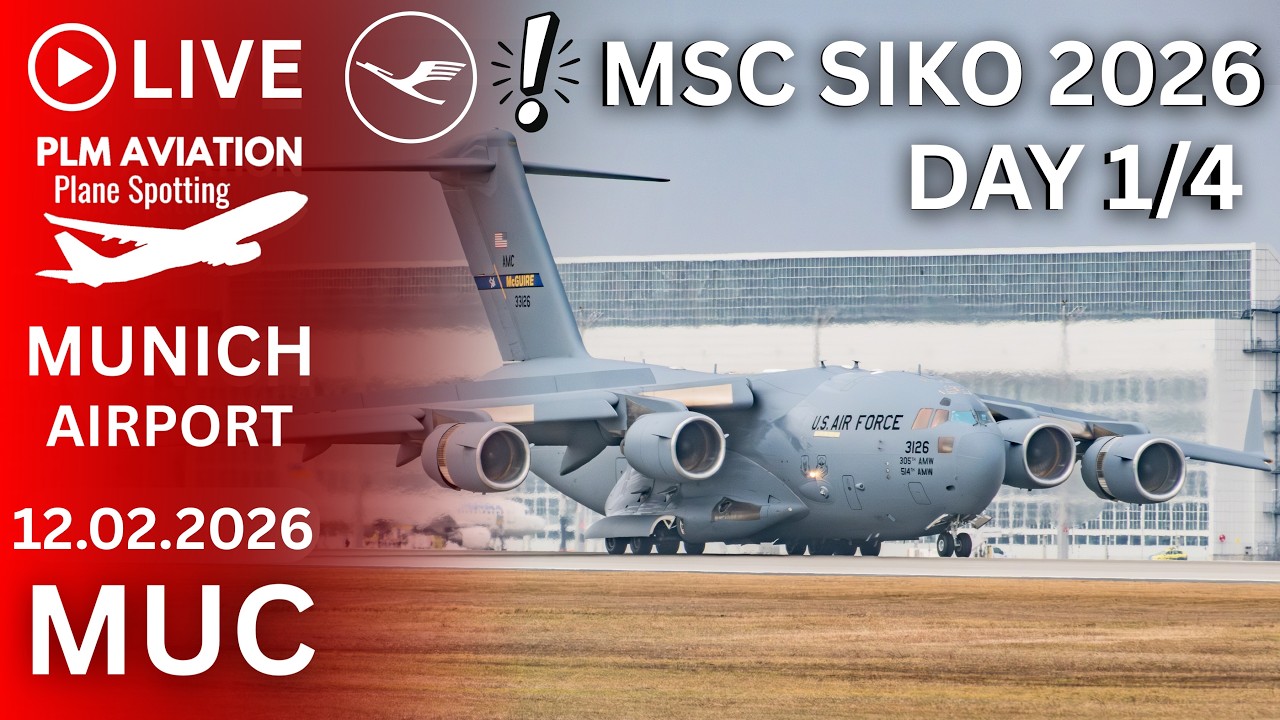 🔴 LIVE MUNICH AIRPORT SECURITY CONFERENCE SIKO ACTION - PLANE SPOTTING LIVESTREAM