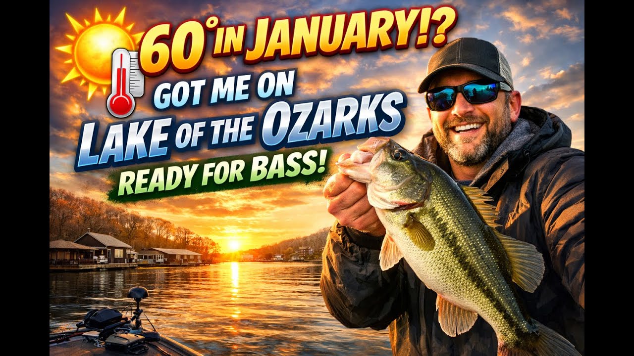 60 degrees in January had me out bass fishing Lake of the Ozarks