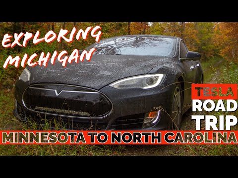 Exploring Great Lakes Fall Colors on The Way to NC - Tesla Road Trip (w/All Data)