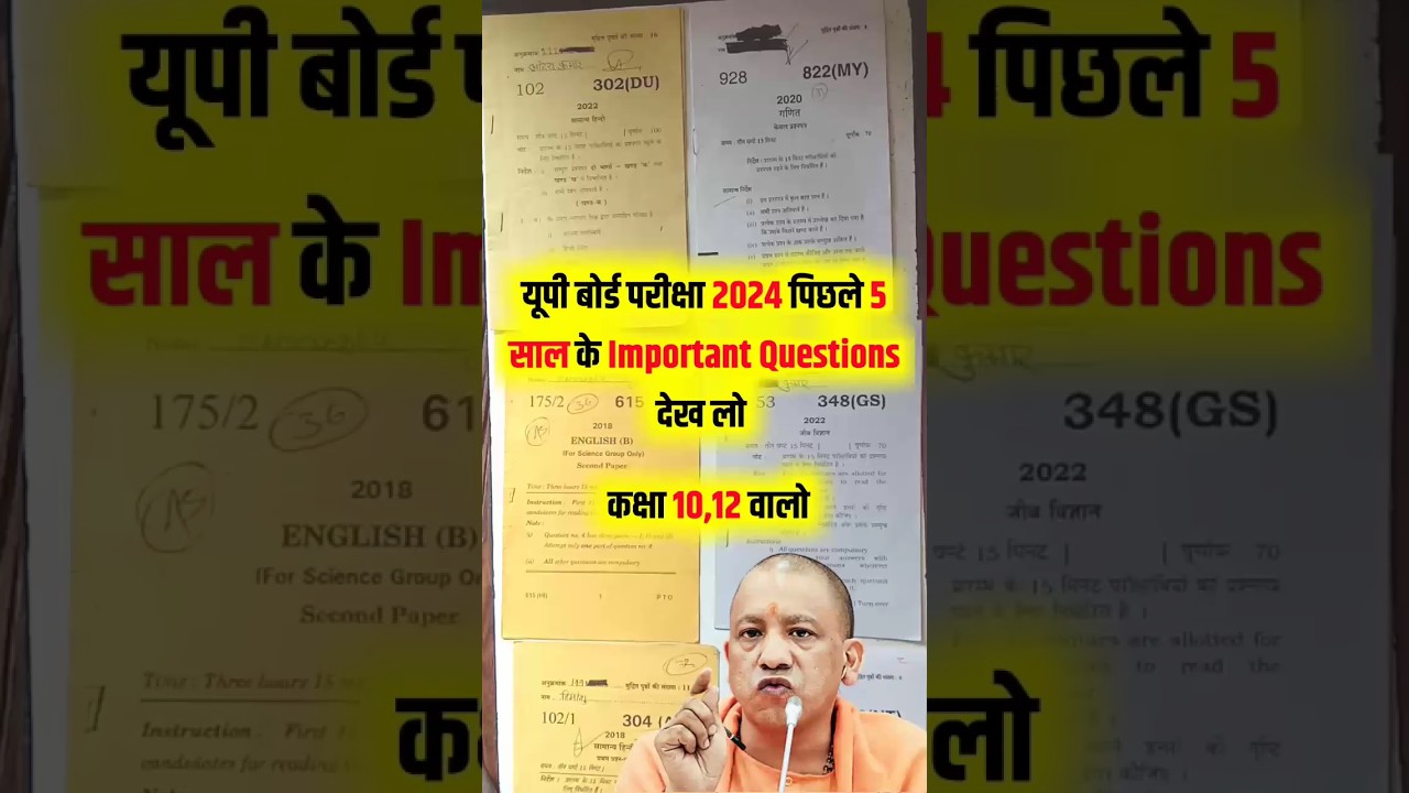up board most important 2024 | up board exam 2024 | up board previous year question papers