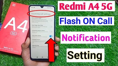Redmi a4 5g flash on call setting | how to incoming call flashlight notification in redmi a4 5g
