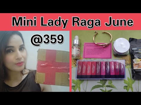 Lady Raga Bag June 2020 | Mini Box at 359 with 10 Lipsticks | Unboxing & Review |