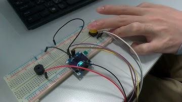 電子電路實驗-按鈕暫停OLED動畫(蜂鳴器很小聲)