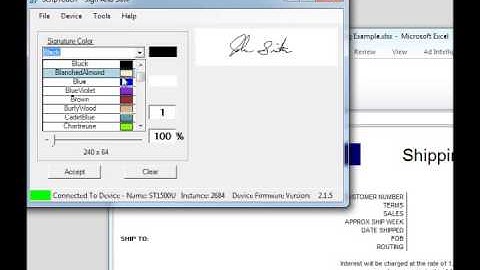 How to Insert Electronic Signatures in Excel with Scriptel