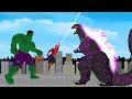 SuperHero: Spiderman & Hulk vs Evolution Of Shin Godzilla LV3 - P2 [HD] | Godzilla Cartoon Animation