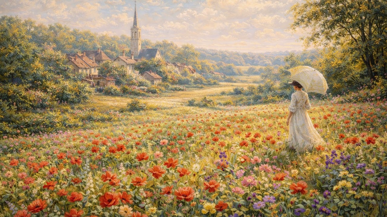 Turn Your TV Into Art | Warm Impressionist Landscape Art Slideshow | 3Hrs of HD Paintings 🌿 