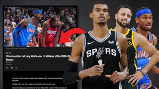 1 Overreaction to Every NBA Team's First Game of the 2025-26 Season