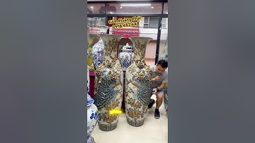 Lục bình chim công đắp nổi trên nền mẹn rạn cực sang xịn mịn, đẹp. Mời các bác thẩm định #shorts