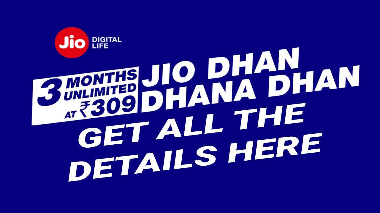 BREAKING NEWS | Jio Dhan Dhana Dhan Offer |303 vs 309 | PLANS IN DETAIL