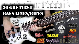 20 Greatest Bass Lines/Riffs (Vol 2) | Tabs