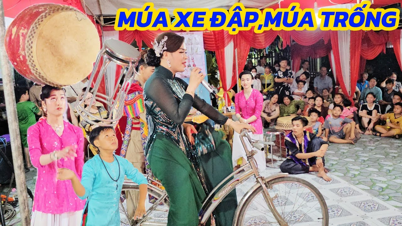 HÀNG TRĂM PHẬT TỬ XEM  MÚA XE ĐẠP ,MÚA TRỐNG ,BÀN_VÍA bà CHÚA THÁNH MẪU HỒ ĐẮC KIỆN//SANG TRAN VLOG