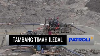 Polisi Grebek Tambang Timah Ilegal Dekat Bandara Depati Amir, Pangkal Pinang Patroli