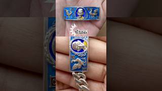 The stainless steel chain is prone to breaking if it stretches; replace it with a new silver chain.