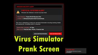 Windows fake virus simulator prank