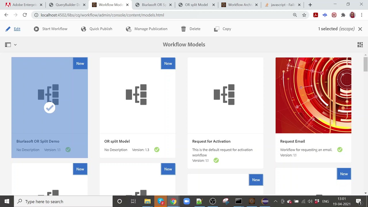 OR Split in Workflow