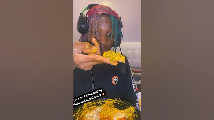 Live on TikTok @eddeats eating Fufu and Egusi Soup 🔥 #eddeats #egusisoup #fufu #foodie