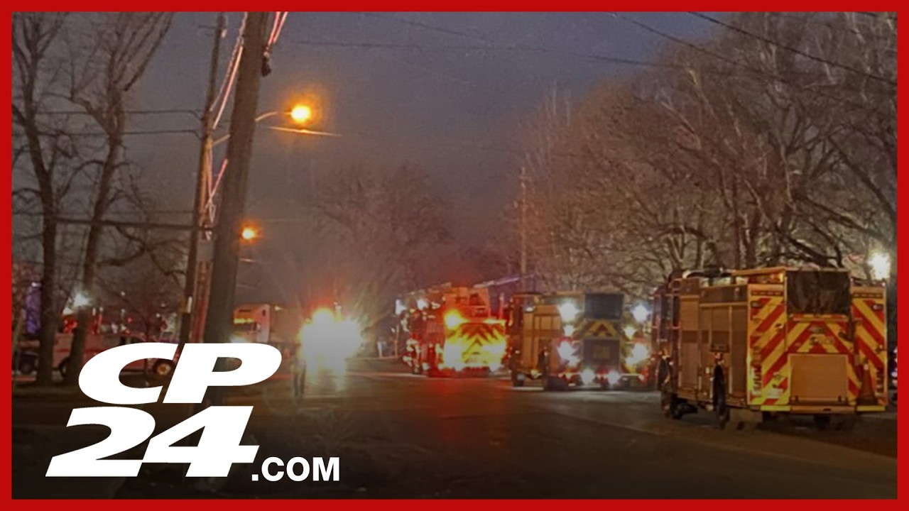 Crews respond to a three-alarm fire at a waste disposal plant in ...