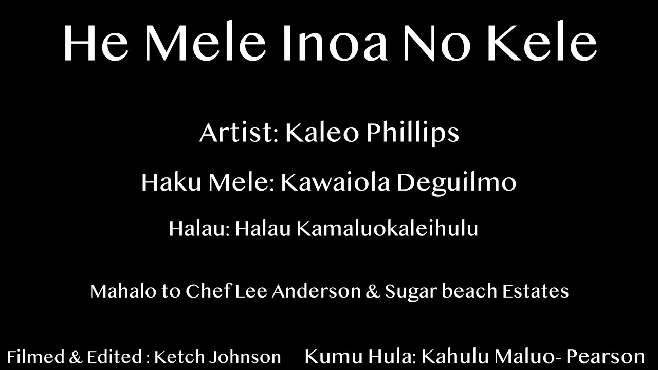 He Mele Inoa No Kele