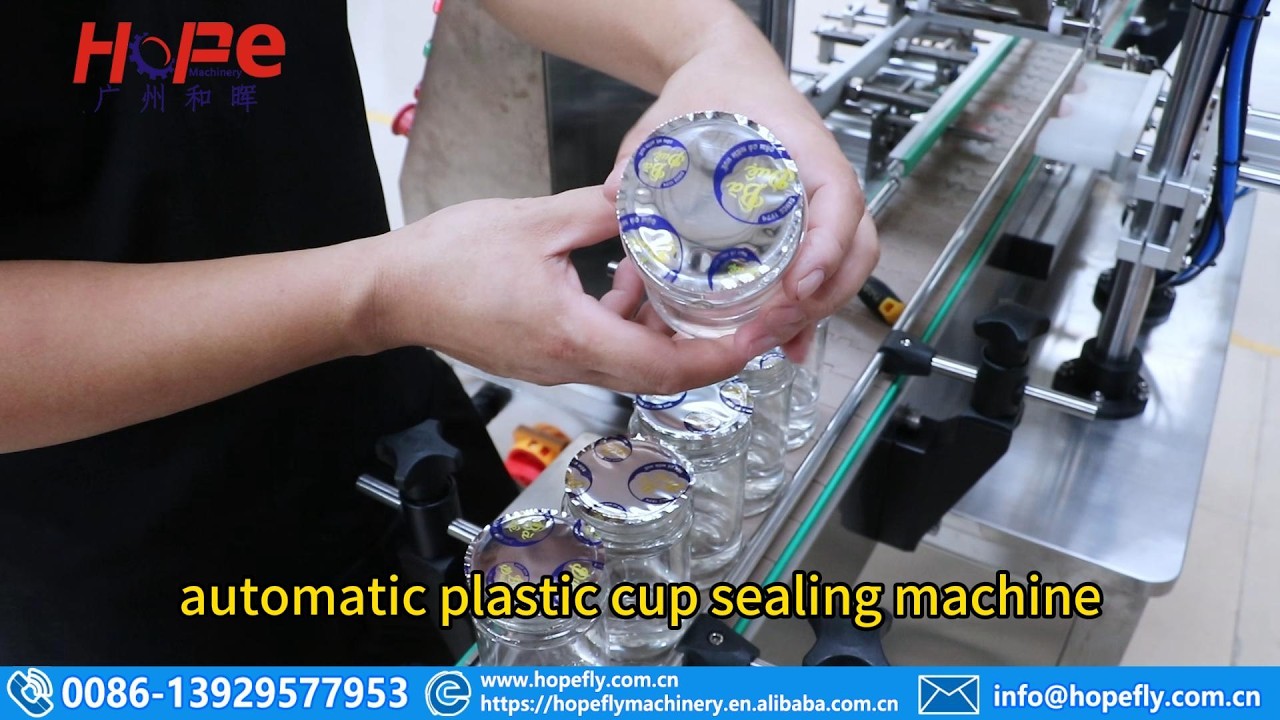 automatic plastic cup sealing machine