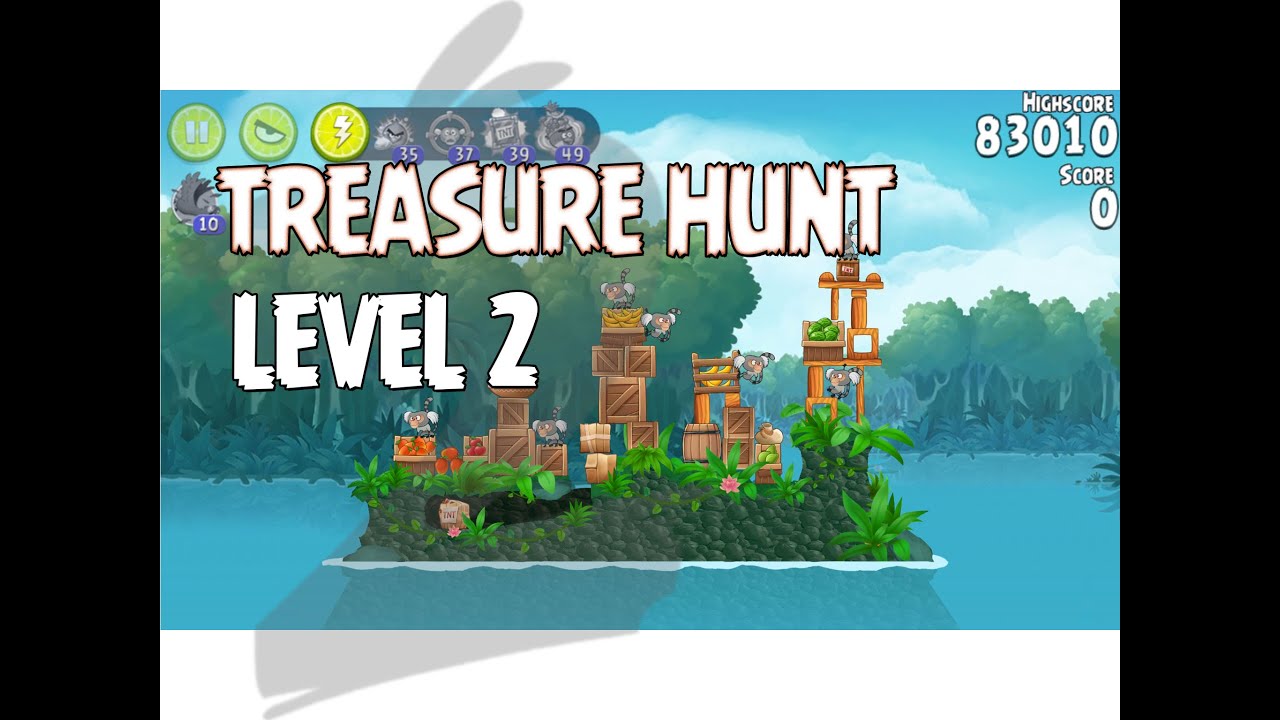 Angry Birds Rio Level 2 Treasure Hunt Walkthrough 3 Star YouTube