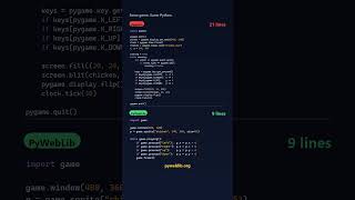 Why is this 21 lines of Python, and this only 9 #python #satisfying