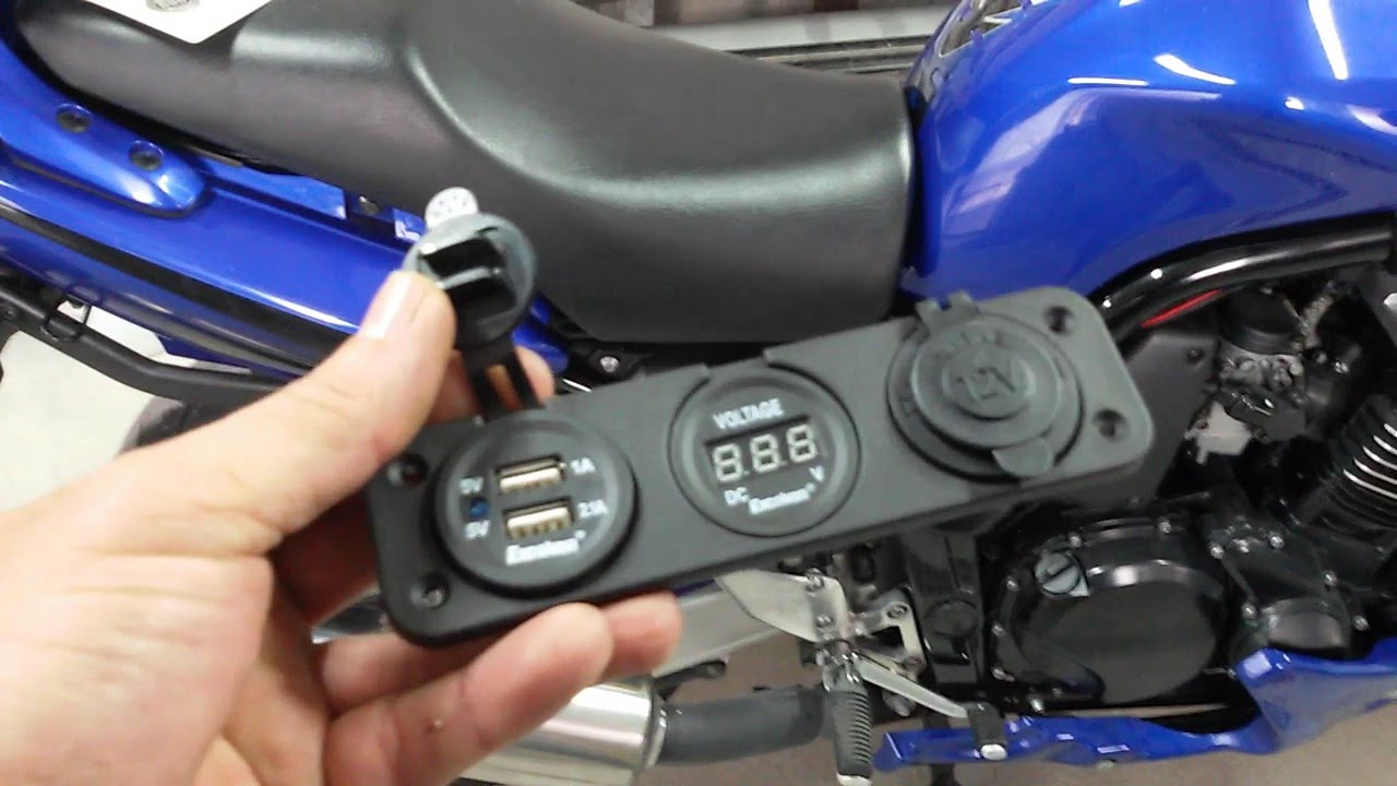 MONTAJE toma USB, encendedor y voltimetro para moto 