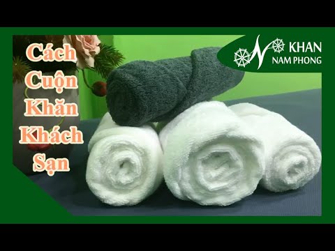 khan khach san 2022 New Gấp Khăn Tắm Lớn Cuộn Tròn 2 (Fold Curled Towels) - Khan Nam Phong