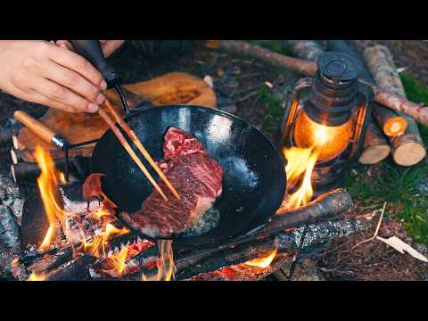 1人だから味わえる贅沢。静かな森の奥、焚き火と自然に溶け込むソロキャンプ(ASMR)
