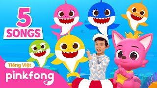 [TOP5] Cá Mập Con doo doo doo 🦈 Bài hát Baby Shark + Tuyển tập | Pinkfong! - Nhạc thiếu nhi