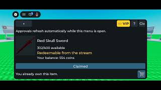 Successful UGC Sniping 180: Red Skull Sword #99