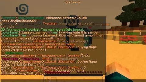 LessonLearned hacking on CosmicPvP on void planet.