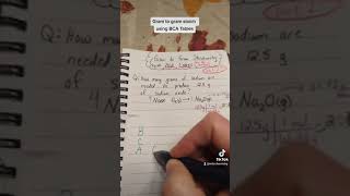 Gram to gram stoichiometry using BCA tables
