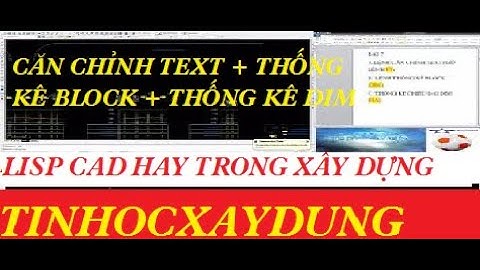 Autolisp autocad - BÀI 7 THỰC HÀNH AUTOLISP LỆNH LISP CĂN CHỈNH TEXT + THỐNG KÊ BLOCK + THỐNG KÊ DIM