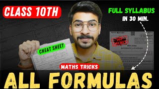 MATHS FORMULAS One Shot Revision 🔥 | Class 10 Maths FULL Syllabus Revision | Maths Formulas