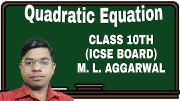 Quadratic equation Class 10th ICSE BOARD M. L. AGGARWAL. exercise 5.5(Q.n 31 to 35)