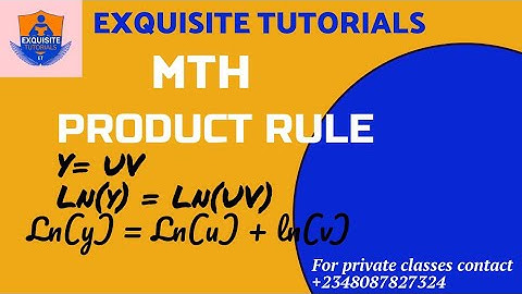 MTH 102 Products Rule ( differential calculus)