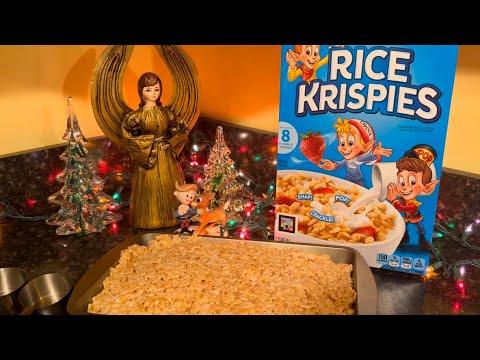 ASMR MAKING RICE KRISPIES TREATS (whispering voiceover)