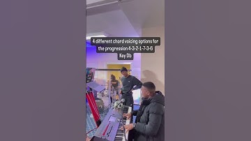 Four different chord voicing for 4-3-2-1-7-3-6 in Db