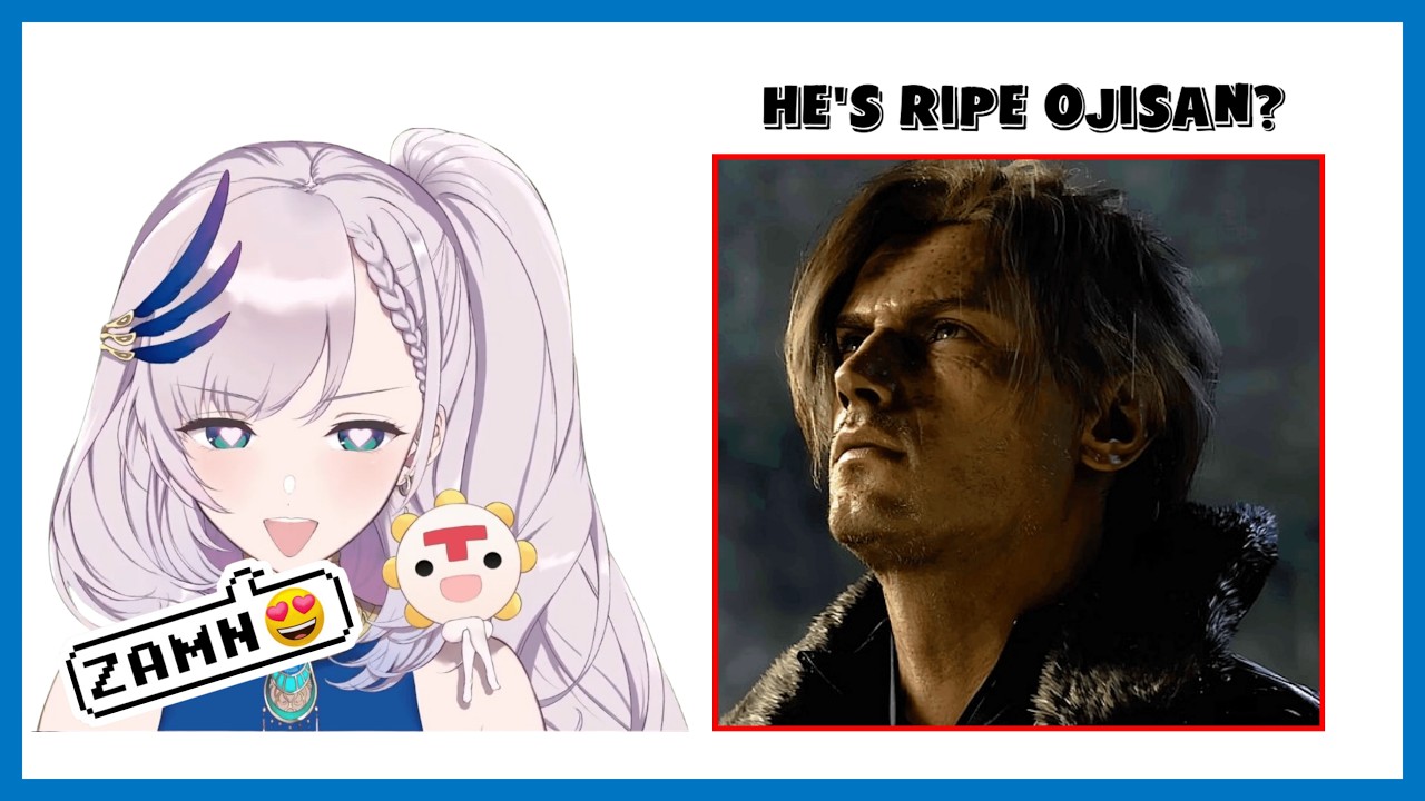 Reine reaction to 51-Years-Old Leon in Resident Evil Requiem 【hololive】