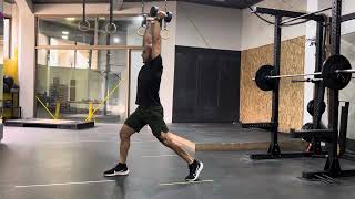Dumbbell Overhead Split Squats